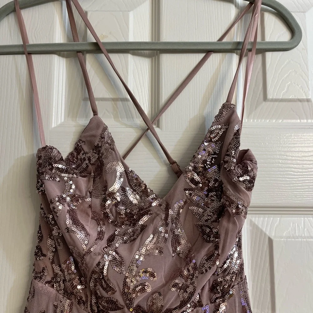 Fashion nova women’s No Rules Sequin Mini Dress -  color Mauve - Picture 12 of 14